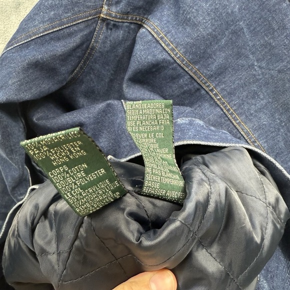 Vtg Womens Ralph Lauren Denim Jeans Jacket Quilt Lined Cotton Blue M EUC - Picture 11 of 11